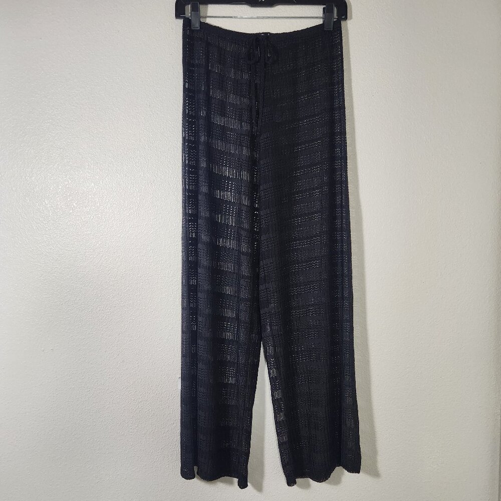 Jordan Taylor Beachwear Black Sheer Pull-On Pants Beach Coverup Sz S